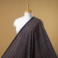 Blue - natural dyed cotton fabric 19 - handcrafted
