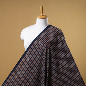 Blue - natural dyed cotton fabric 19 - handcrafted