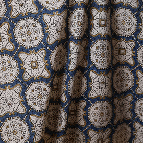 Blue - natural dyed cotton fabric 21 - handcrafted