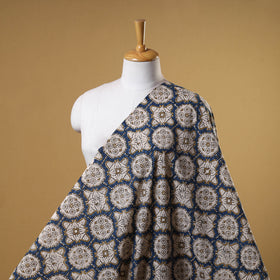 Blue - natural dyed cotton fabric 21 - handcrafted