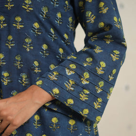 Blue - natural dyed cotton bagru dabu co-ord set 10