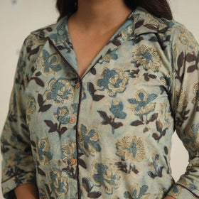 Blue - natural dyed cotton bagru dabu co-ord set 11