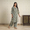Blue - natural dyed cotton bagru dabu co-ord set 11