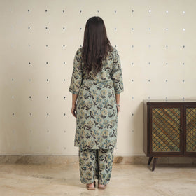 Blue - natural dyed cotton bagru dabu co-ord set 11