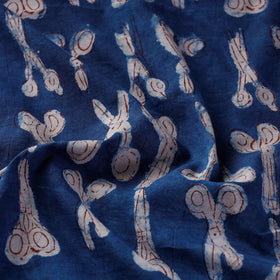  Blue Natural Dyed Cotton Bindaas Block Print Fabric
