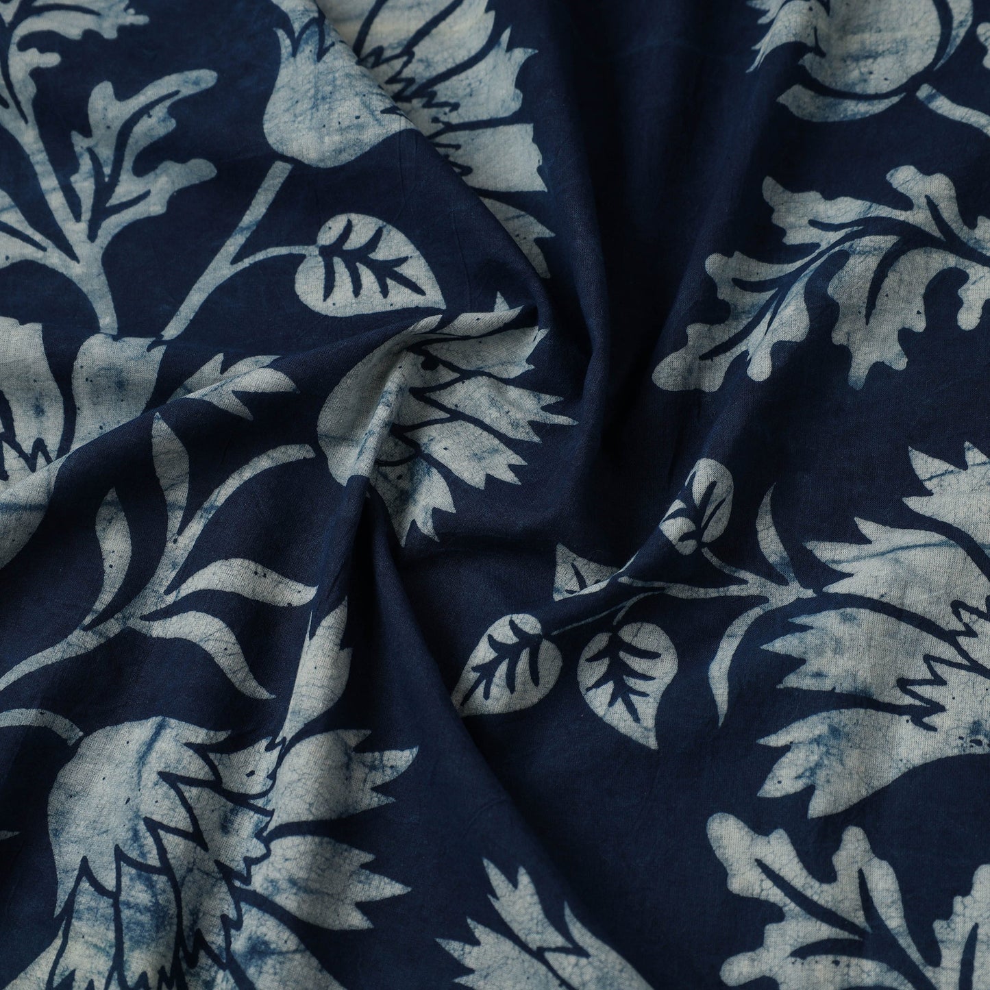 Blue Natural Dyed Cotton Bindaas Block Print Fabric