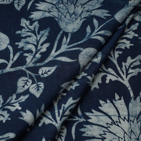 Blue Natural Dyed Cotton Bindaas Block Print Fabric