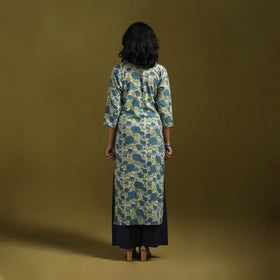 Natural dyed cotton straight kurta for women 08