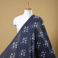 Blue Natural Dyed Cotton Dabu Bagru Block Print fabric