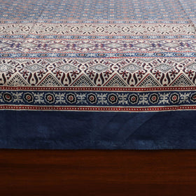 Blue - natural dyed cotton double bed sheet set 02