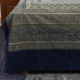 Blue - natural dyed cotton double bed sheet set 09