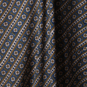 Blue - natural dyed cotton fabric 07 - handcrafted