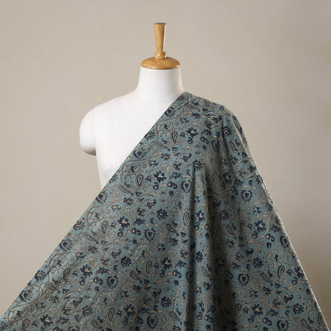 Blue Natural Dyed Block Print Cotton Ajrakh Fabric