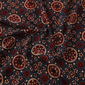 Blue Natural Dyed Cotton Ajrakh Print Fabric 