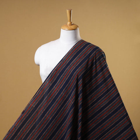 Blue - natural dyed cotton fabric 24 - handcrafted