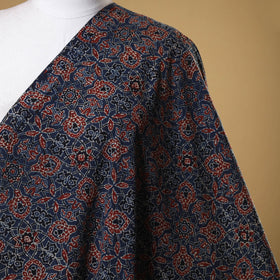 Blue - natural dyed cotton fabric 31 - handcrafted