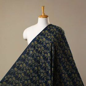 Blue Natural Dyed Block Print Cotton Ajrakh Fabric