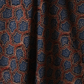 Blue - natural dyed cotton fabric 51 - handcrafted