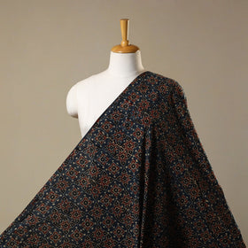 Blue Natural Dyed Block Print Cotton Ajrakh Fabric