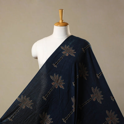 Blue Natural Dyed Block Print Cotton Ajrakh Fabric