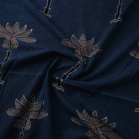 Blue Natural Dyed Block Print Cotton Ajrakh Fabric