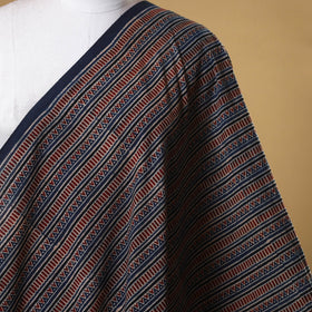 Blue - natural dyed cotton fabric 78 - handcrafted