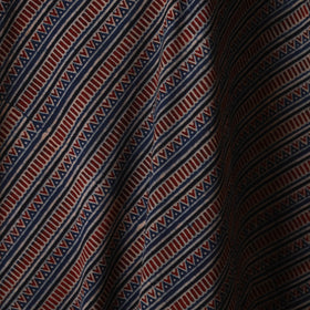 Blue - natural dyed cotton fabric 78 - handcrafted