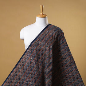 Blue - natural dyed cotton fabric 78 - handcrafted