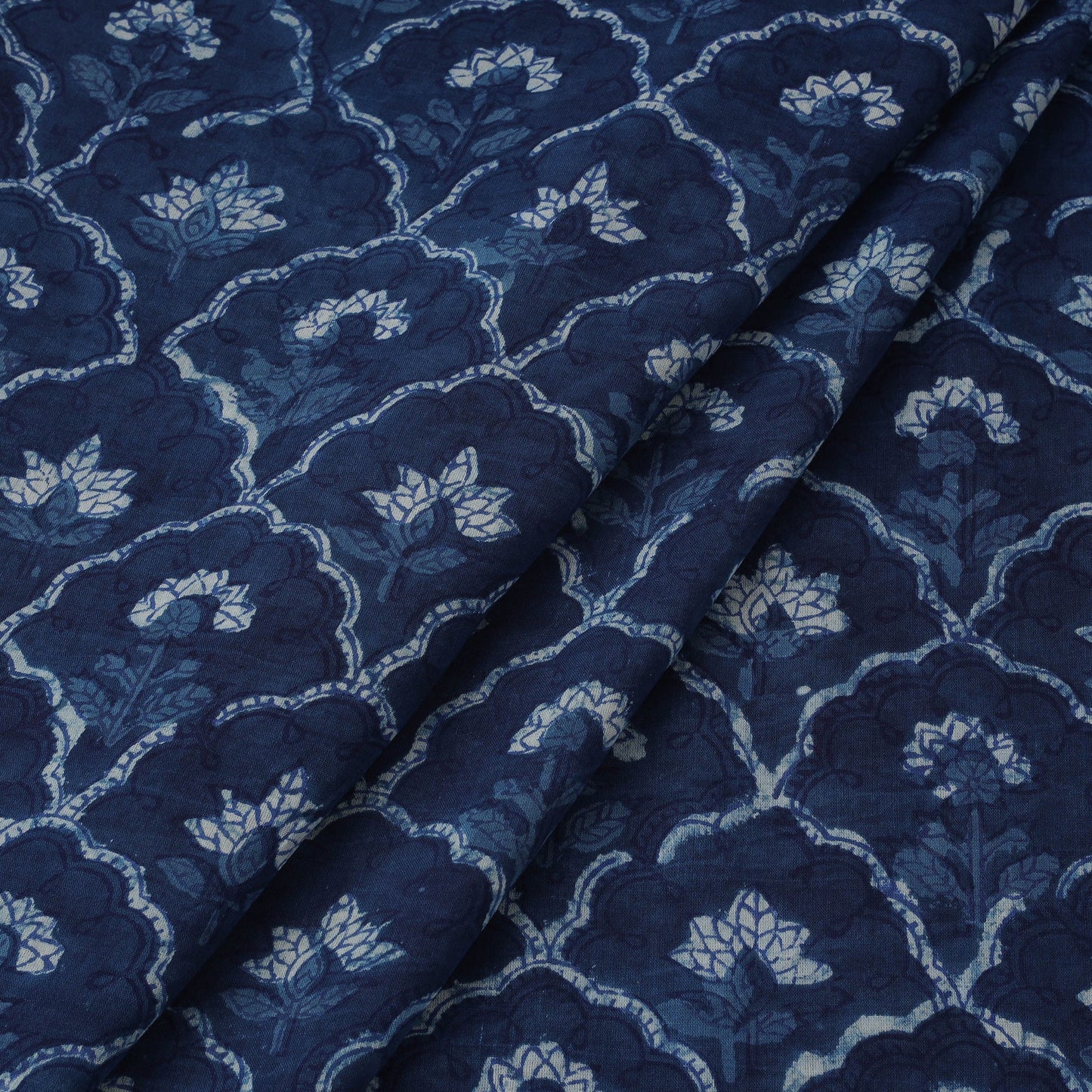 Natural dyed cotton hand block dabu bagru print fabric 05