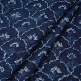 Natural dyed cotton hand block dabu bagru print fabric 05