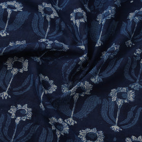 Natural dyed cotton hand block dabu bagru print fabric 07