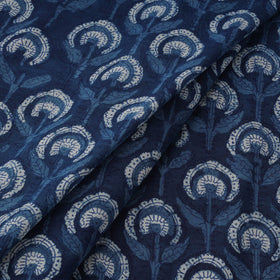 Natural dyed cotton hand block dabu bagru print fabric 08