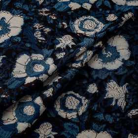 Natural dyed cotton hand jahota fabric 15 - handcrafted