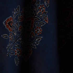 Blue - natural dyed cotton hand fabric 31 - handcrafted