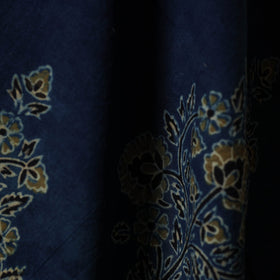 Blue - natural dyed cotton hand fabric 37 - handcrafted