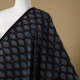 Blue - natural dyed cotton hand fabric 38 - handcrafted