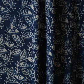 Blue - natural dyed cotton indigo bagru fabric 05