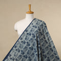Blue - natural dyed cotton indigo bagru fabric 06