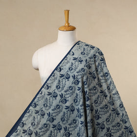 Blue - natural dyed cotton indigo bagru fabric 06