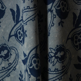 Blue - natural dyed cotton indigo bagru fabric 06