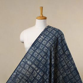 Blue - natural dyed cotton indigo bagru fabric 07