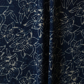 Blue - natural dyed cotton indigo bagru fabric 09