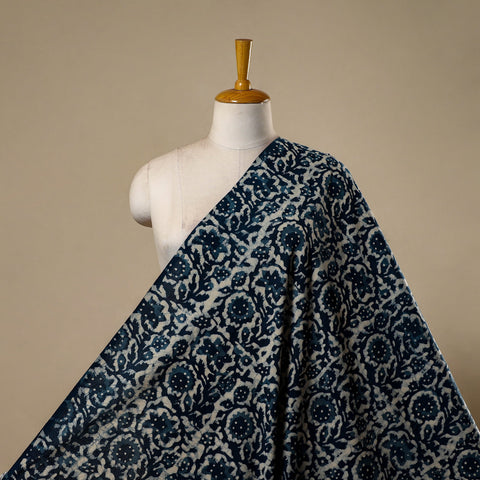 Natural dyed cotton indigo hand bagru dabu fabric 25