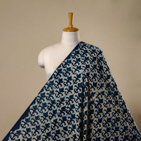 Natural dyed cotton indigo hand bagru dabu fabric 29