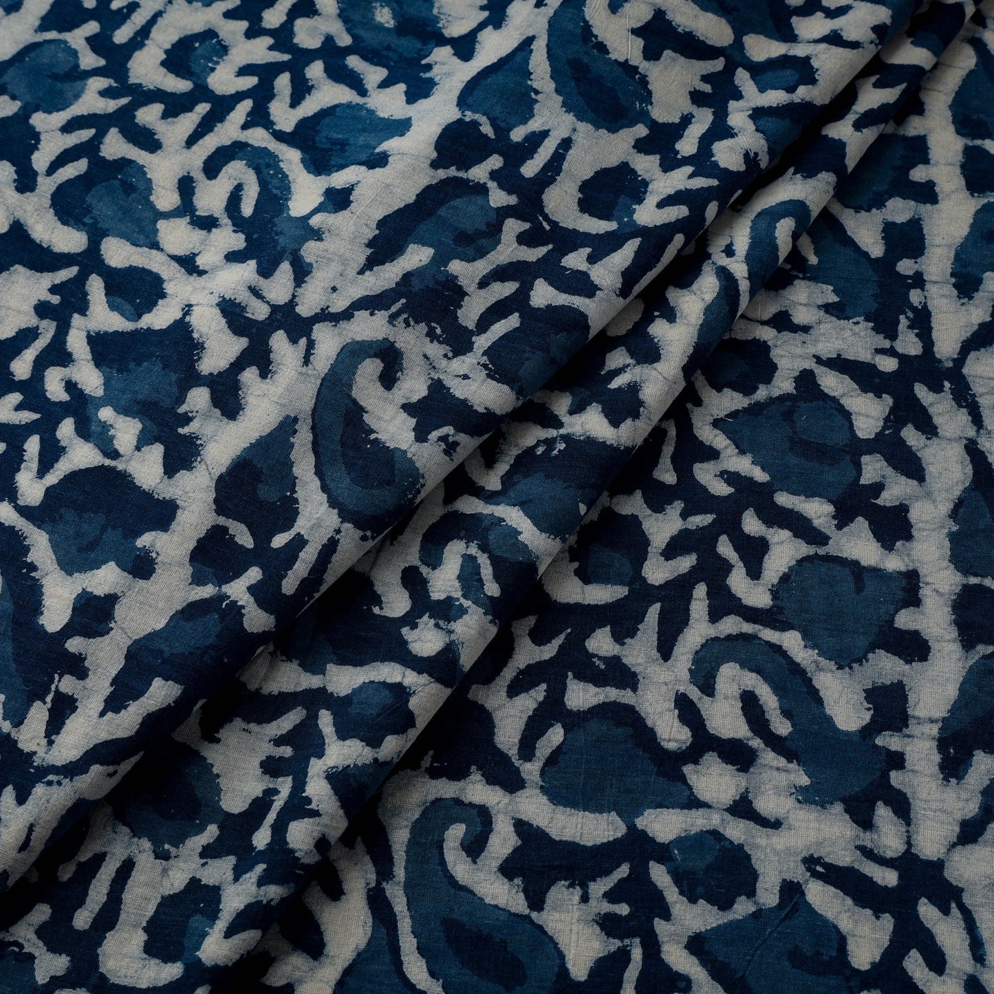 Natural dyed cotton indigo hand bagru dabu fabric 35