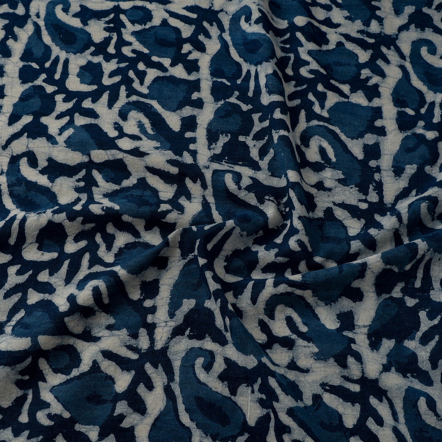 Natural dyed cotton indigo hand bagru dabu fabric 35