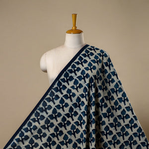 Natural dyed cotton indigo hand bagru dabu fabric 36
