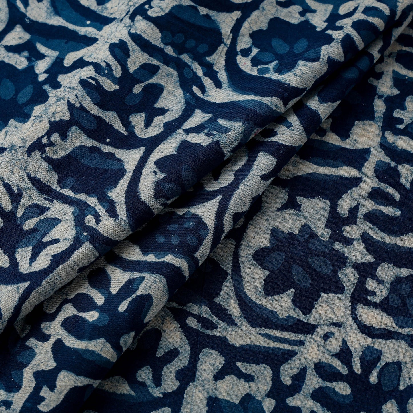 Natural dyed cotton indigo hand bagru dabu fabric 23