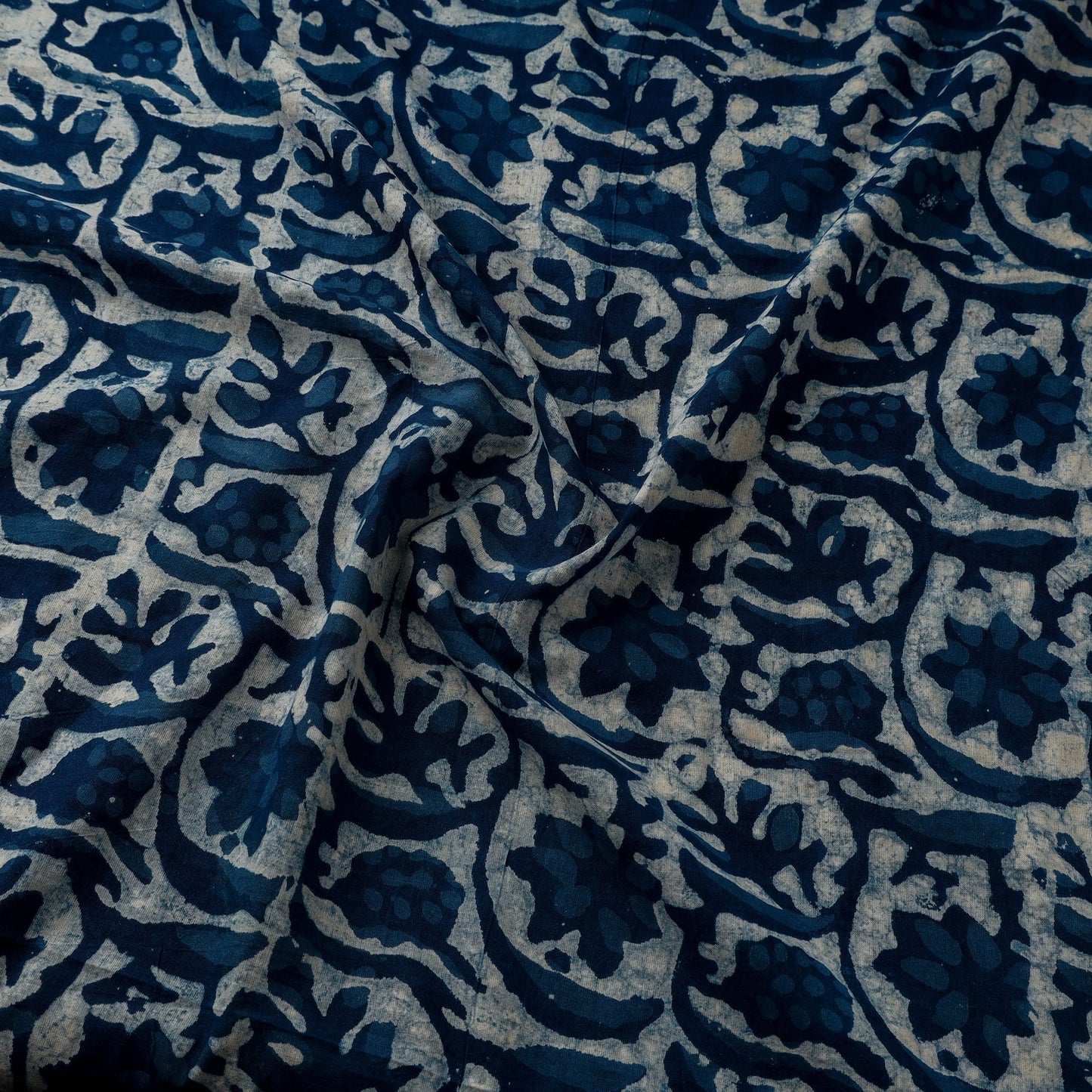 Natural dyed cotton indigo hand bagru dabu fabric 23