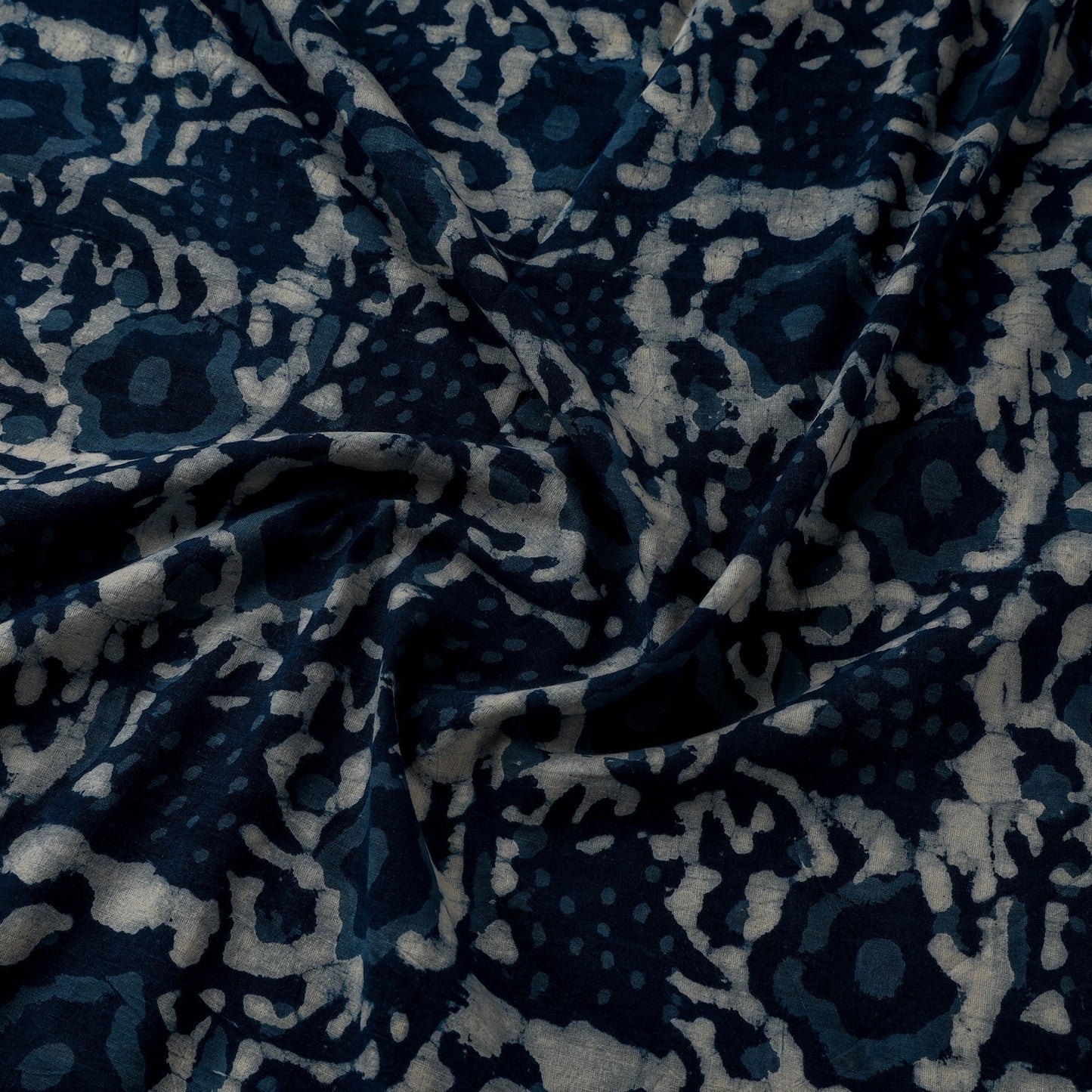 Natural dyed cotton indigo hand bagru dabu fabric 27